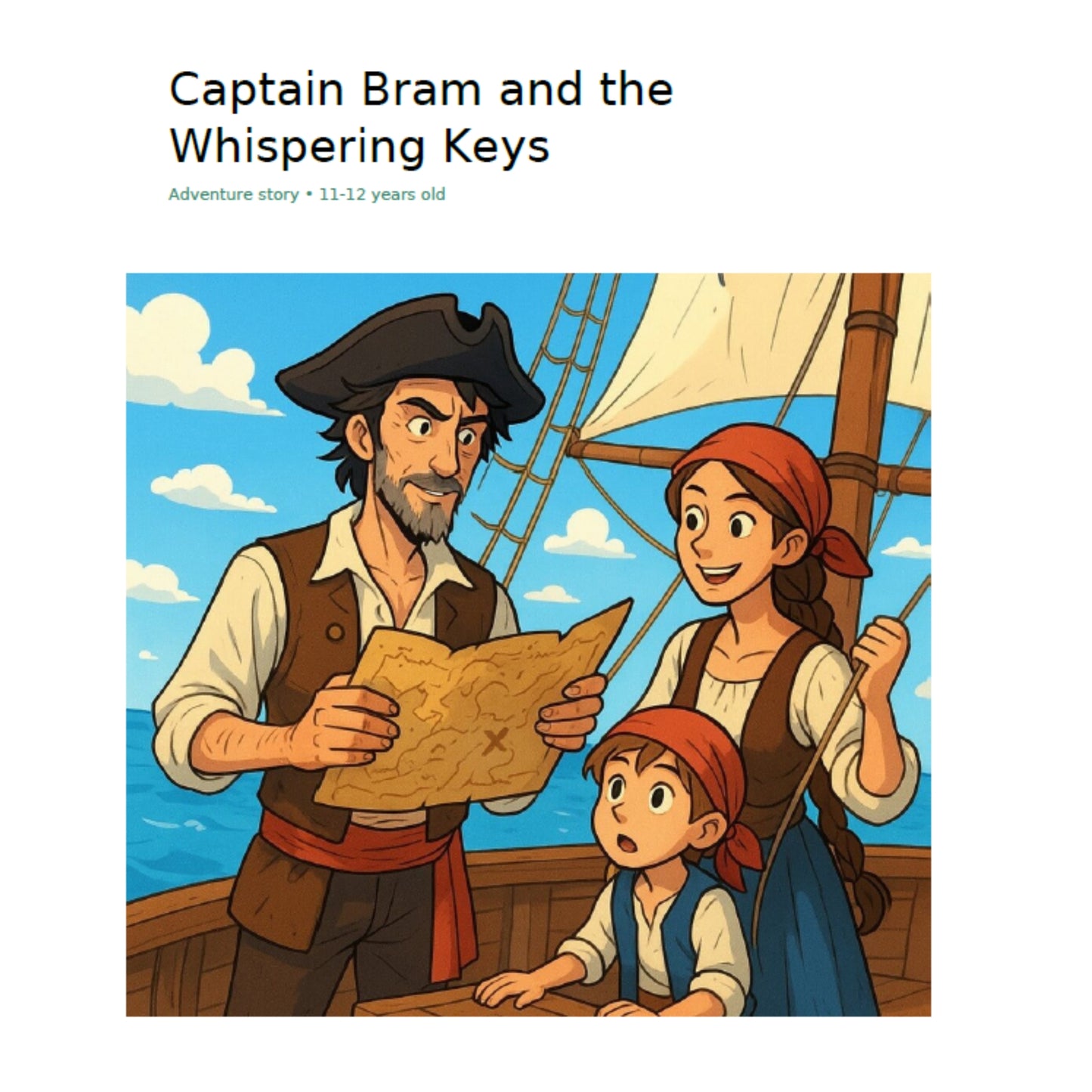 Captain Bram and the Whispering Keys – Children’s Adventure Story (PDF)