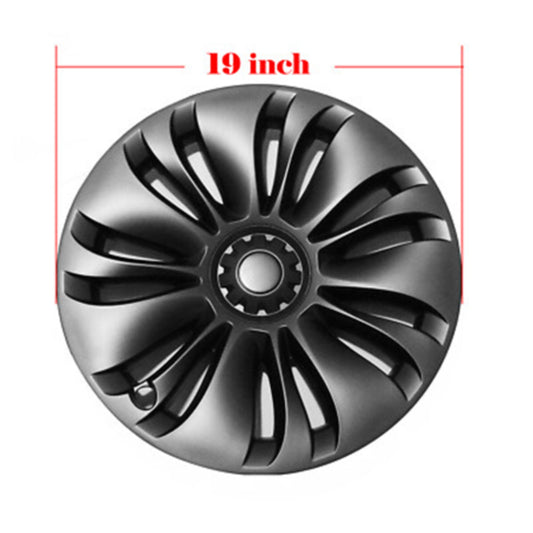 19-Inch Wheel Covers for Tesla Model Y – Matte Black (Set of 4)