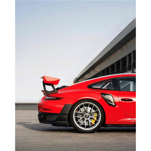 Red Supercar Rear Profile Automotive Wall Art – Digital Download