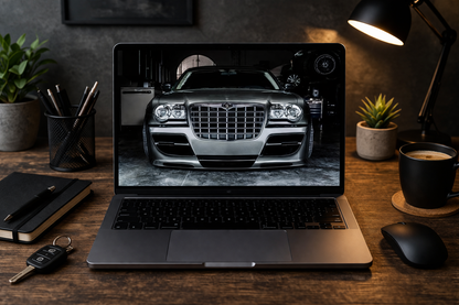 Luxury Black Sedan Automotive Wall Art – Digital Download