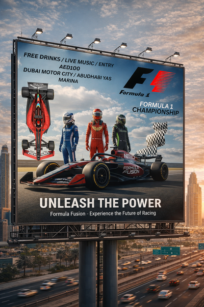 Formula 1 Championship Event Poster Template – Digital Download