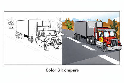 Sports Car Coloring Book – Digital Download (PDF)