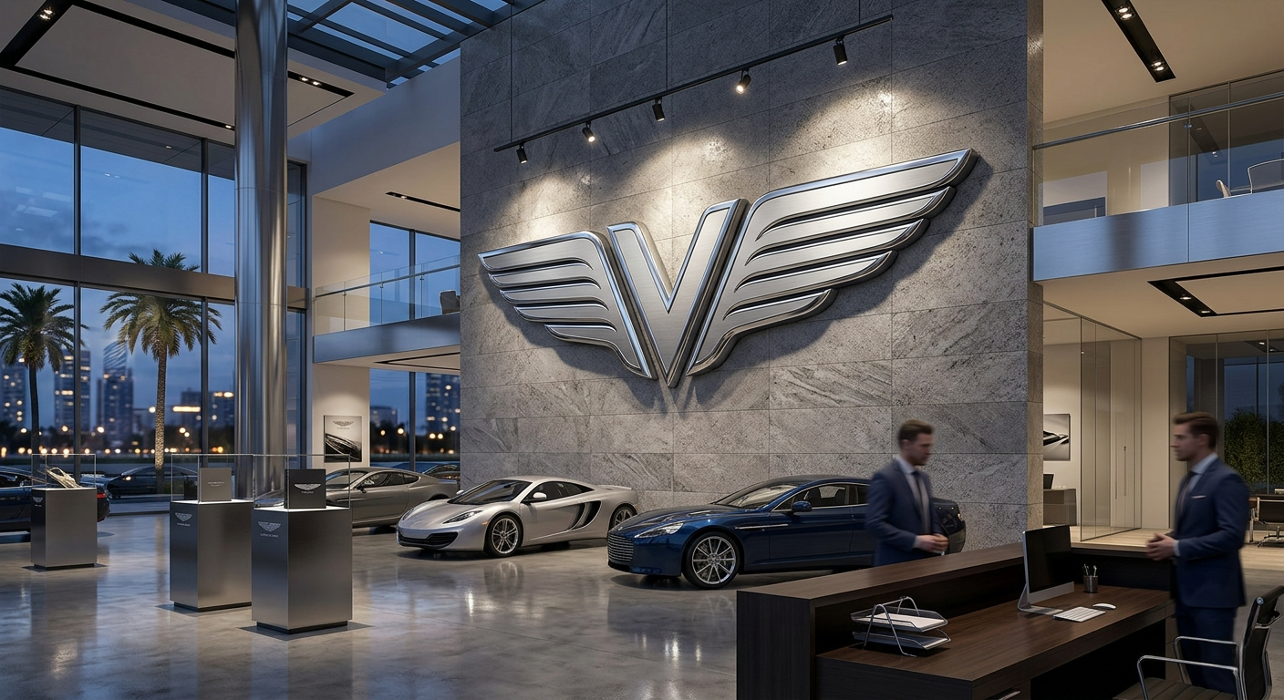 Luxury Wing Emblem Logo – Minimal Metallic Style (Digital Download)