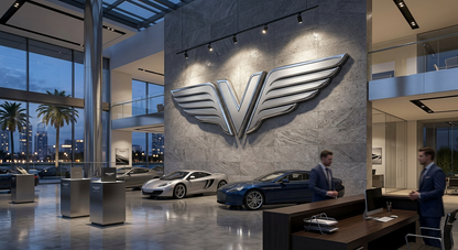 Luxury Wing Emblem Logo – Minimal Metallic Style (Digital Download)
