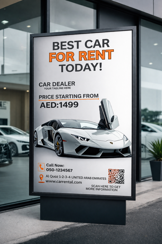 Car Rental Promotional Poster Template – Digital Download