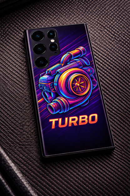 Neon Turbo Mobile Cover Design – Automotive Digital Download