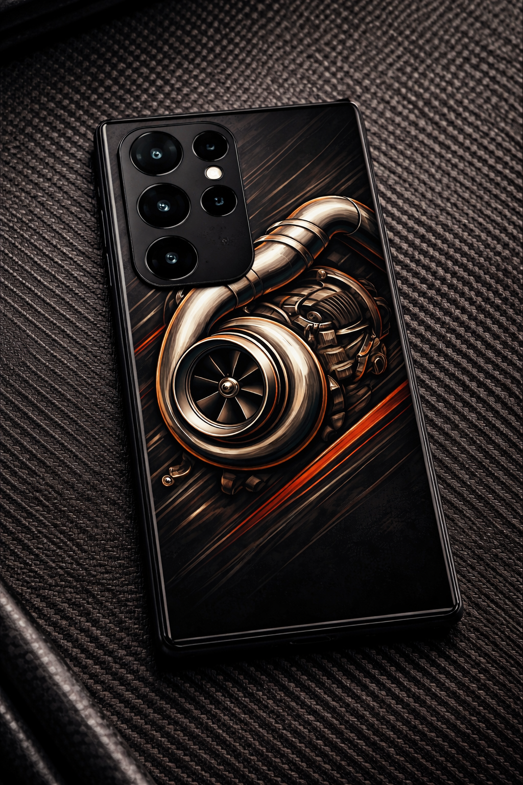 Turbocharger Mobile Cover Design – Automotive Digital Download