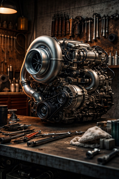 Turbo Engine Cap Design – Automotive Digital Download