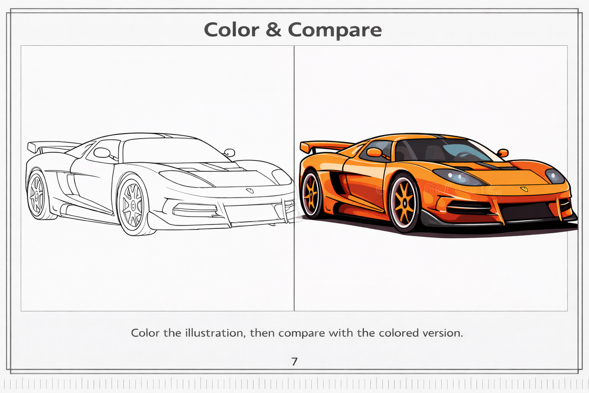Car Collection – Group Coloring Book (Digital Download)