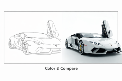 Sports Car Coloring Book – Digital Download (PDF)