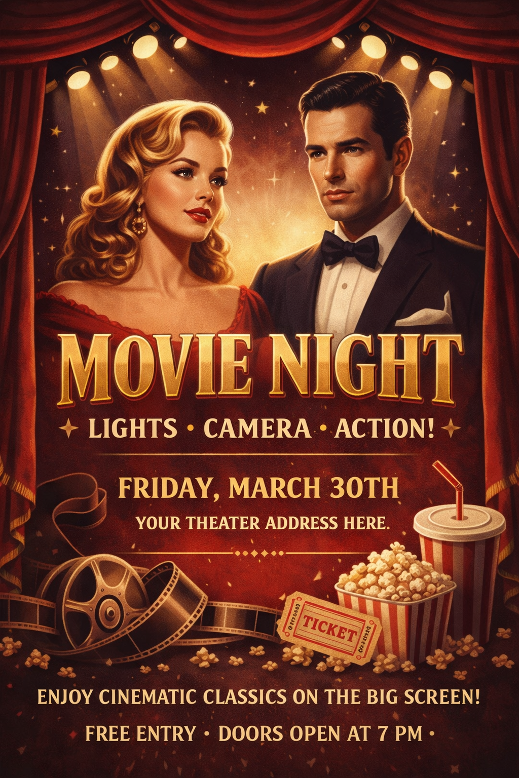 Theater Event Poster Template – Digital Download