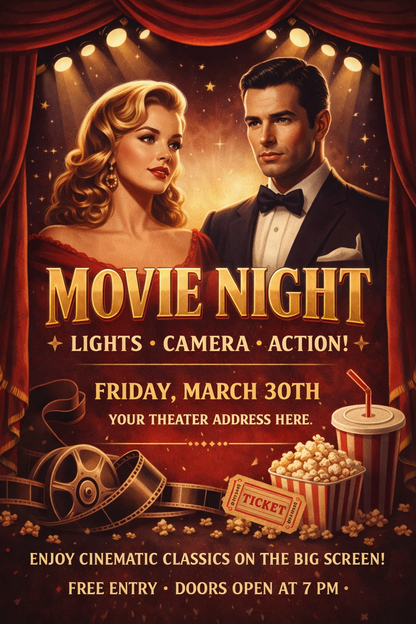 Theater Event Poster Template – Digital Download