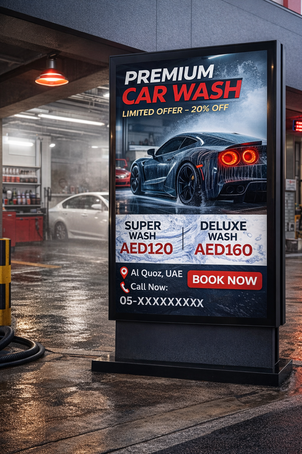Car Wash Promotional Poster Template – Digital Download