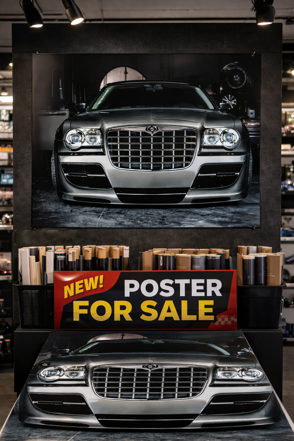 Luxury Black Sedan Automotive Wall Art – Digital Download