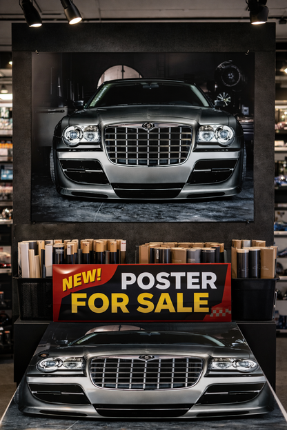 Luxury Black Sedan Automotive Wall Art – Digital Download