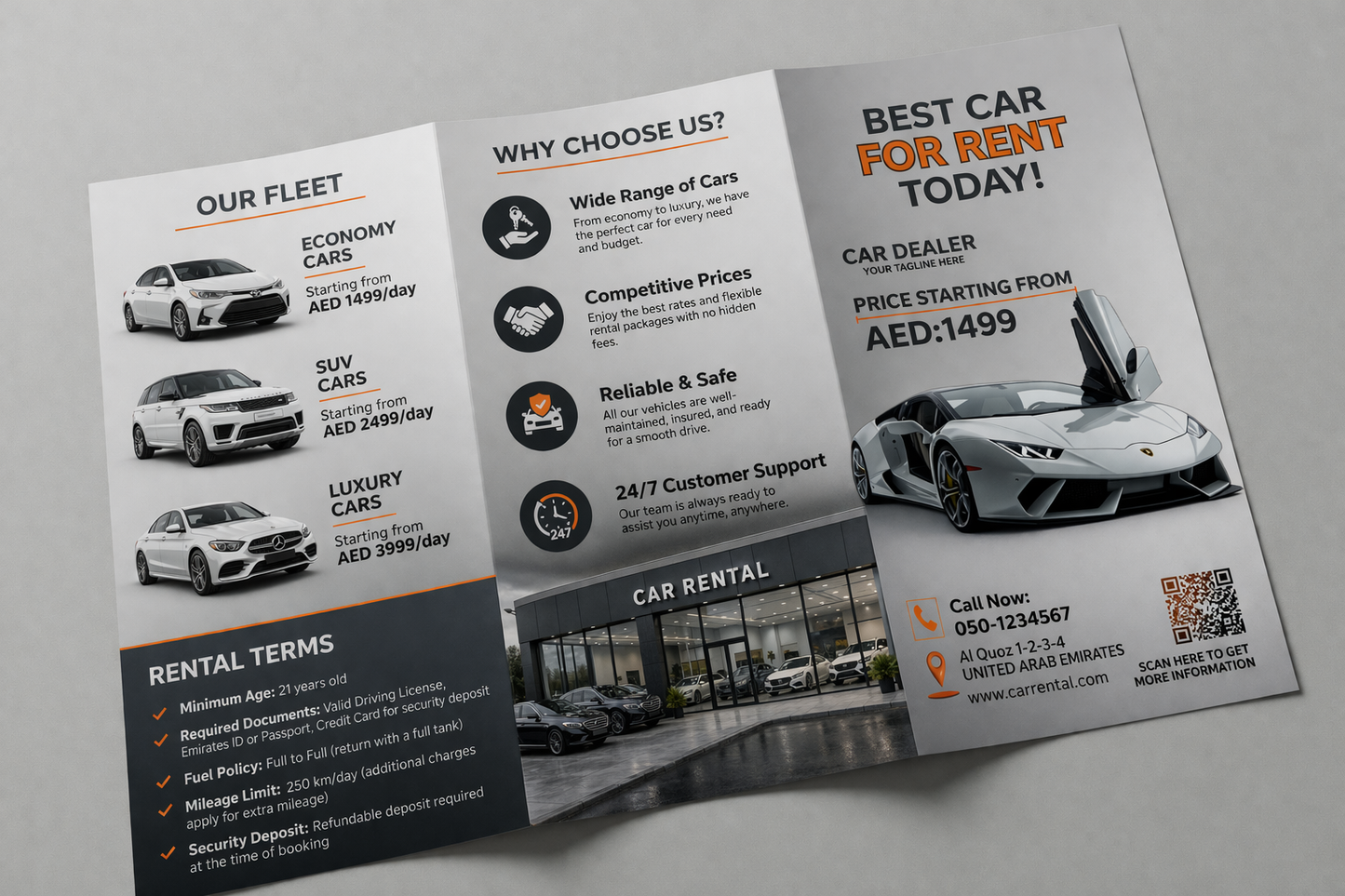 Car Rental Promotional Poster Template – Digital Download