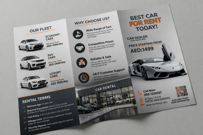 Car Rental Promotional Poster Template – Digital Download