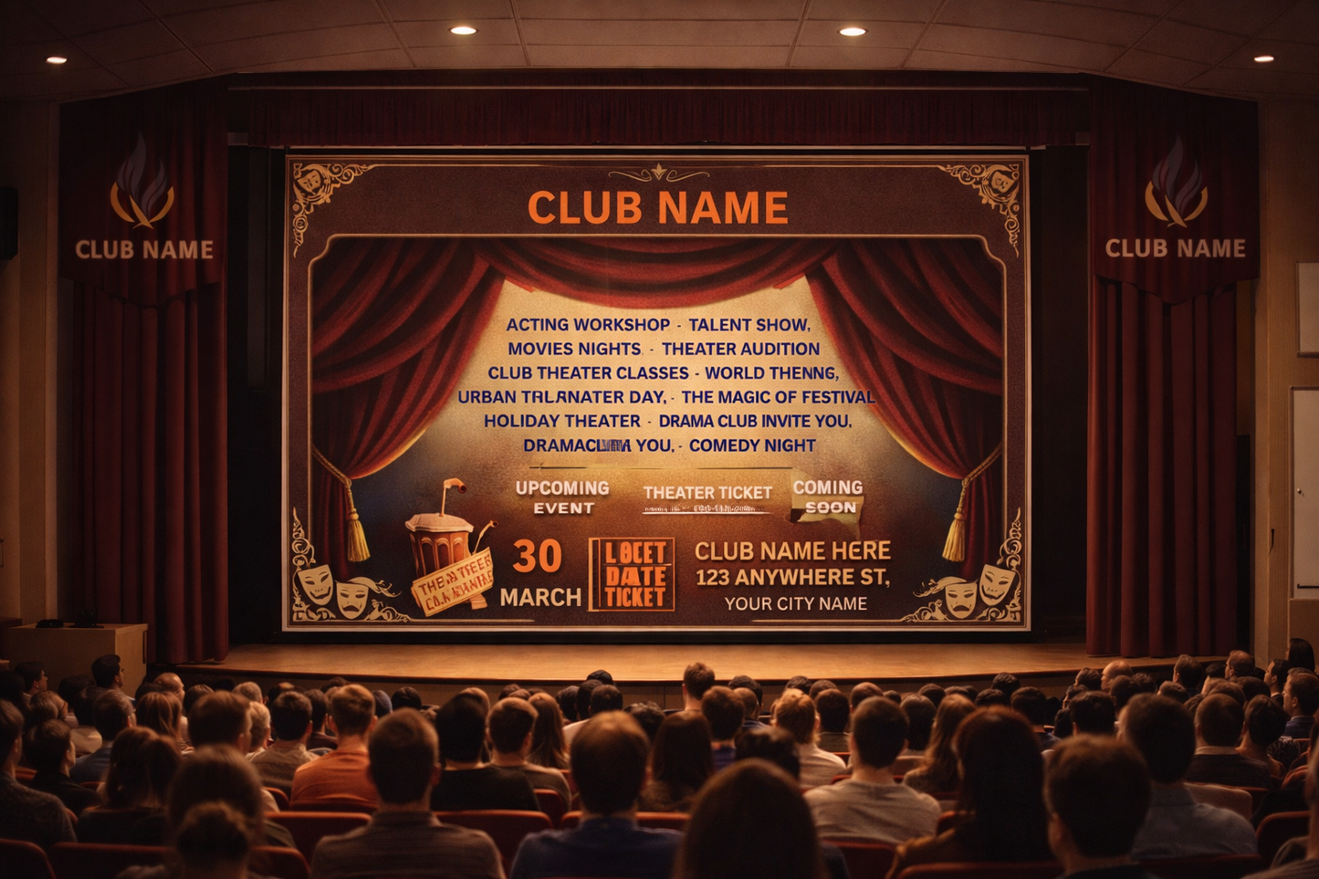 Theater Event Poster Template – Digital Download