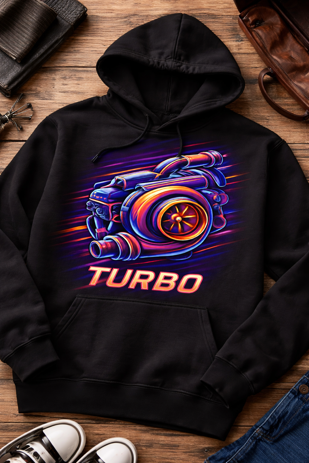 Neon Turbo Mobile Cover Design – Automotive Digital Download