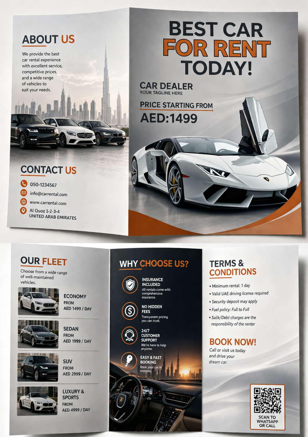 Car Rental Promotional Poster Template – Digital Download
