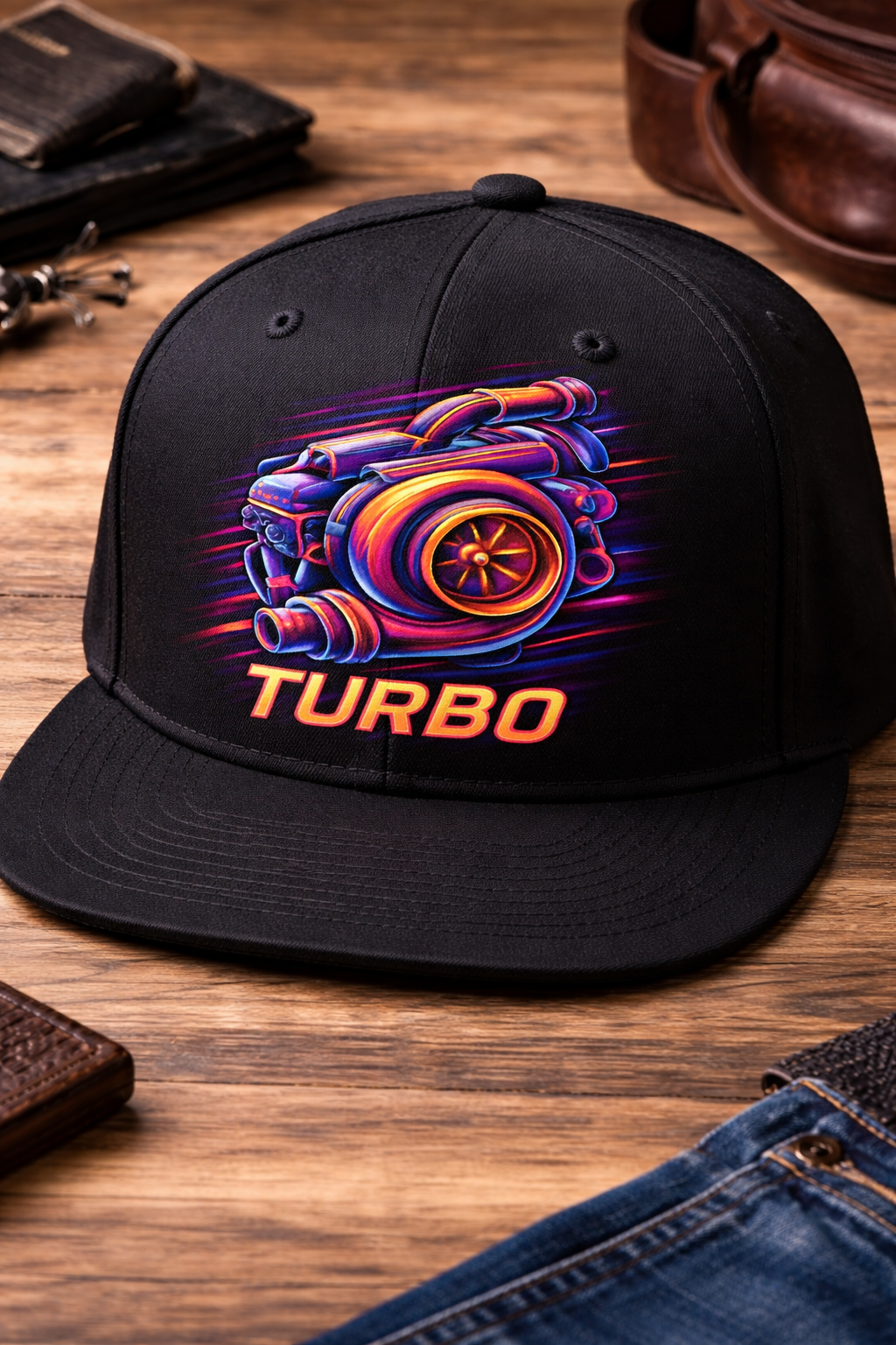 Neon Turbo Mobile Cover Design – Automotive Digital Download
