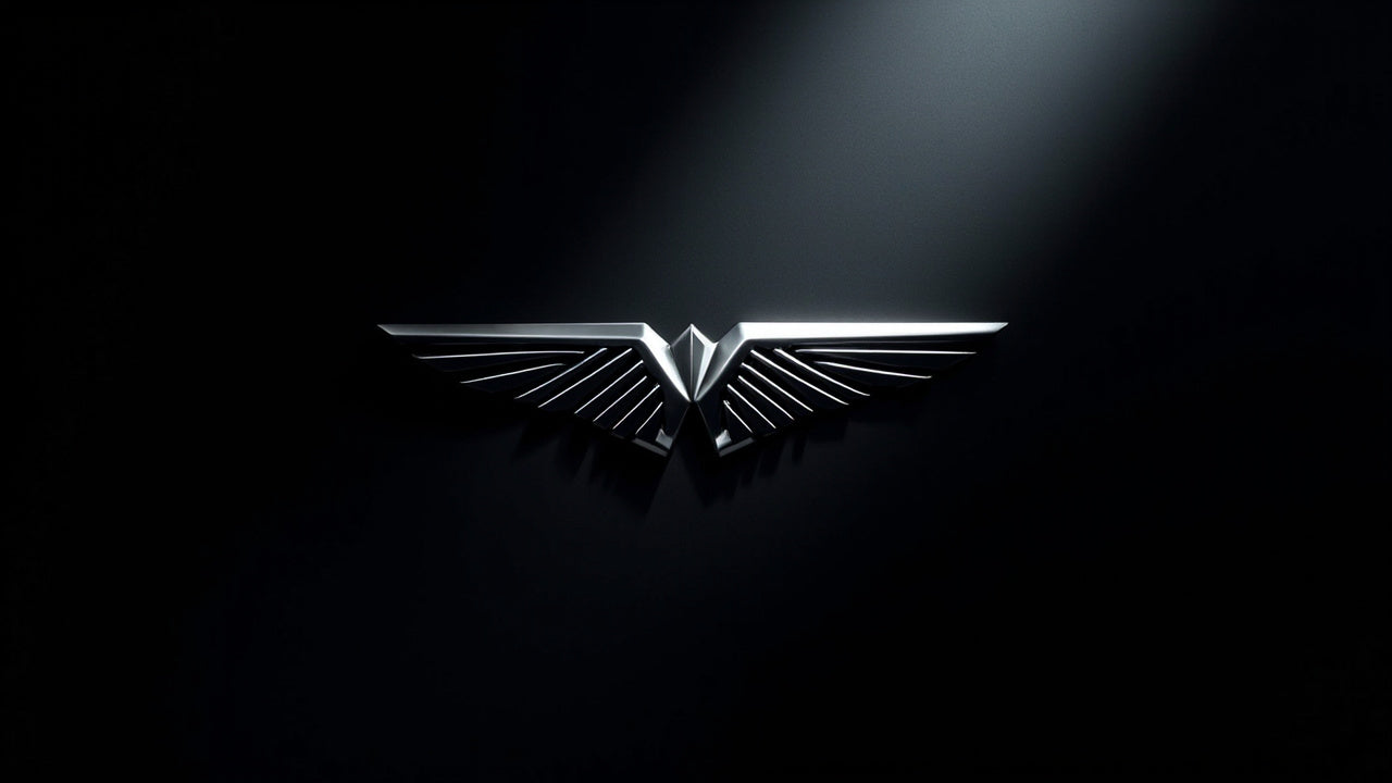 Luxury Wing Emblem Logo – Minimal Metallic Style (Digital Download)