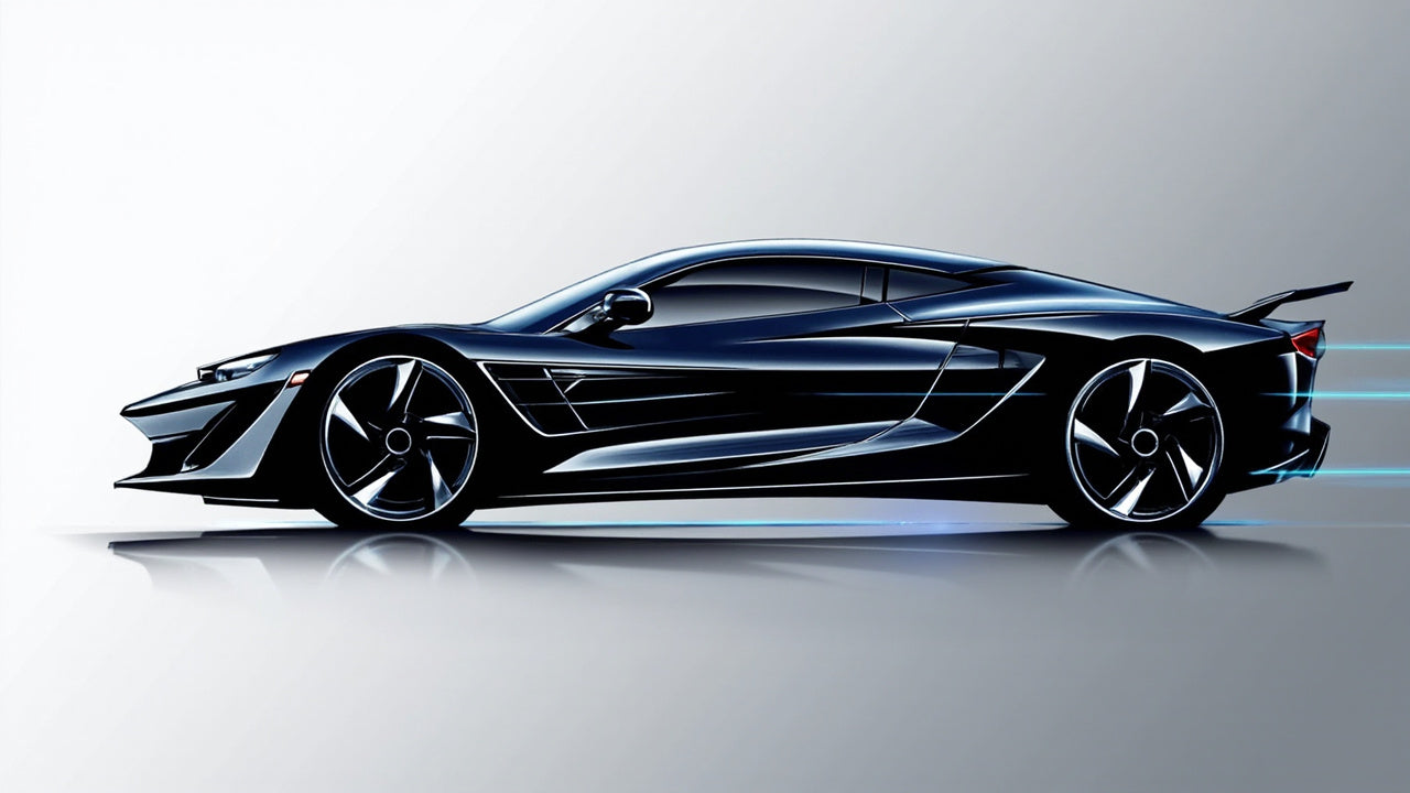 Futuristic Hypercar Concept Art – Luxury Sports Car (Digital Download)