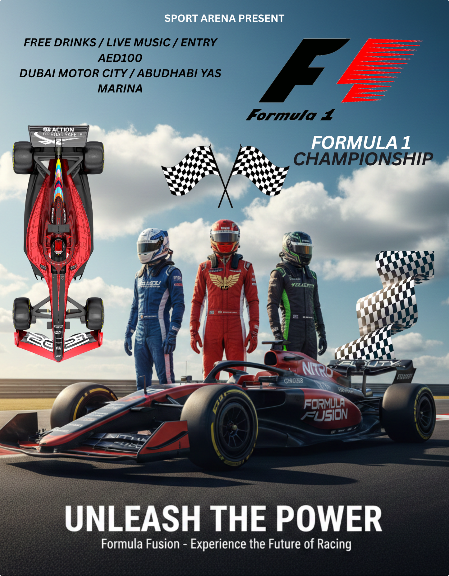 Formula 1 Championship Event Poster Template – Digital Download