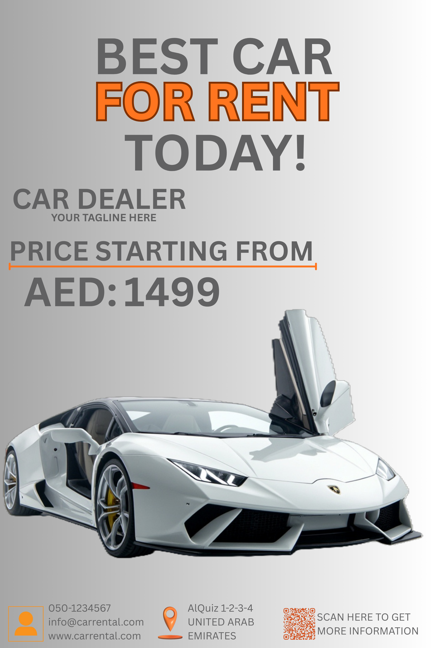 Car Rental Promotional Poster Template – Digital Download