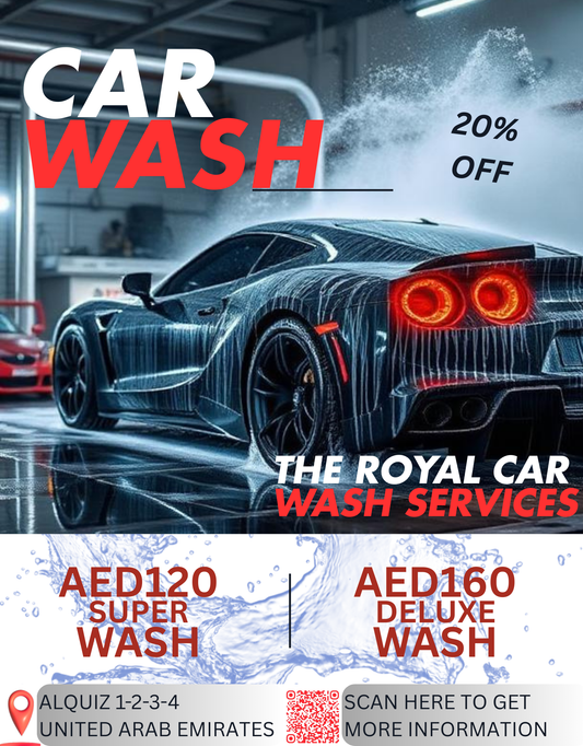 Car Wash Promotional Poster Template – Digital Download