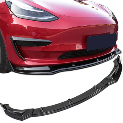 Front Lip Splitter for Tesla Model 3 – ABS Front Shovel (Black)