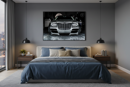 Luxury Black Sedan Automotive Wall Art – Digital Download