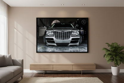 Luxury Black Sedan Automotive Wall Art – Digital Download