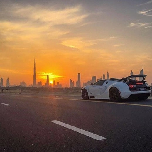 Luxury Sports Car Dubai Sunset Wall Art – Digital Download
