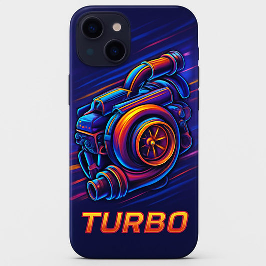 Neon Turbo Mobile Cover Design – Automotive Digital Download