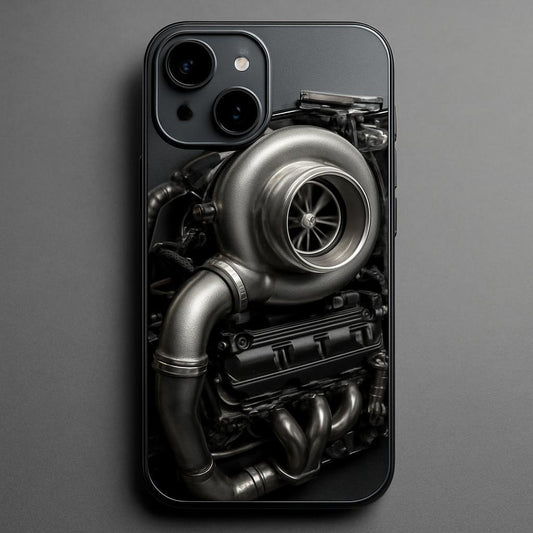 Realistic Turbo Engine Mobile Cover Design – Digital Download