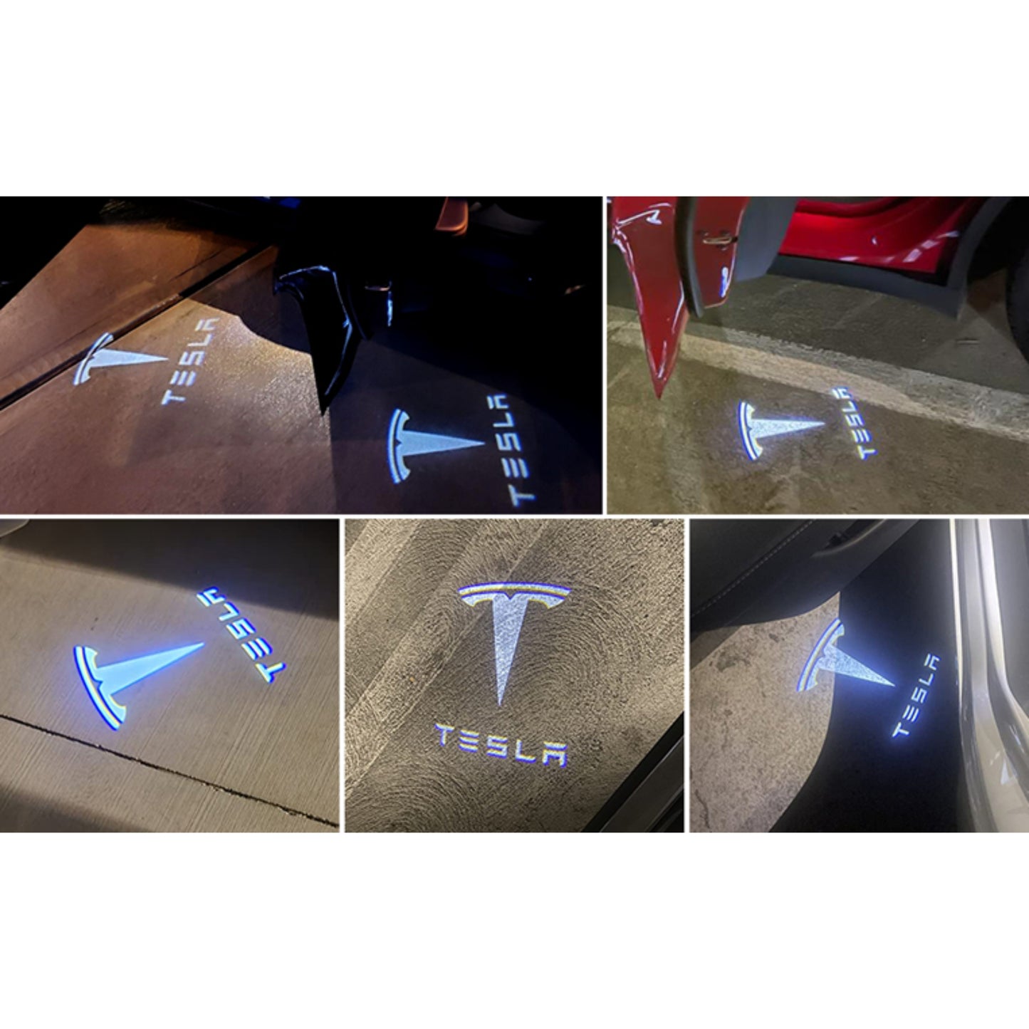 Tesla LED Door Logo Projector Lights – Plug & Play (Set of 2)