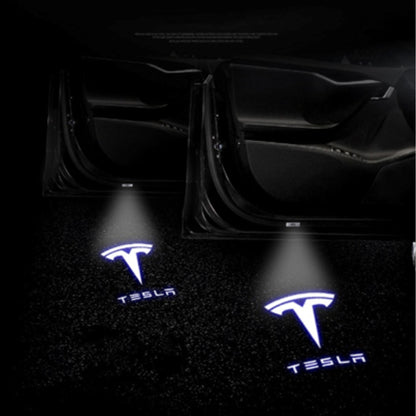 Tesla LED Door Logo Projector Lights – Plug & Play (Set of 2)