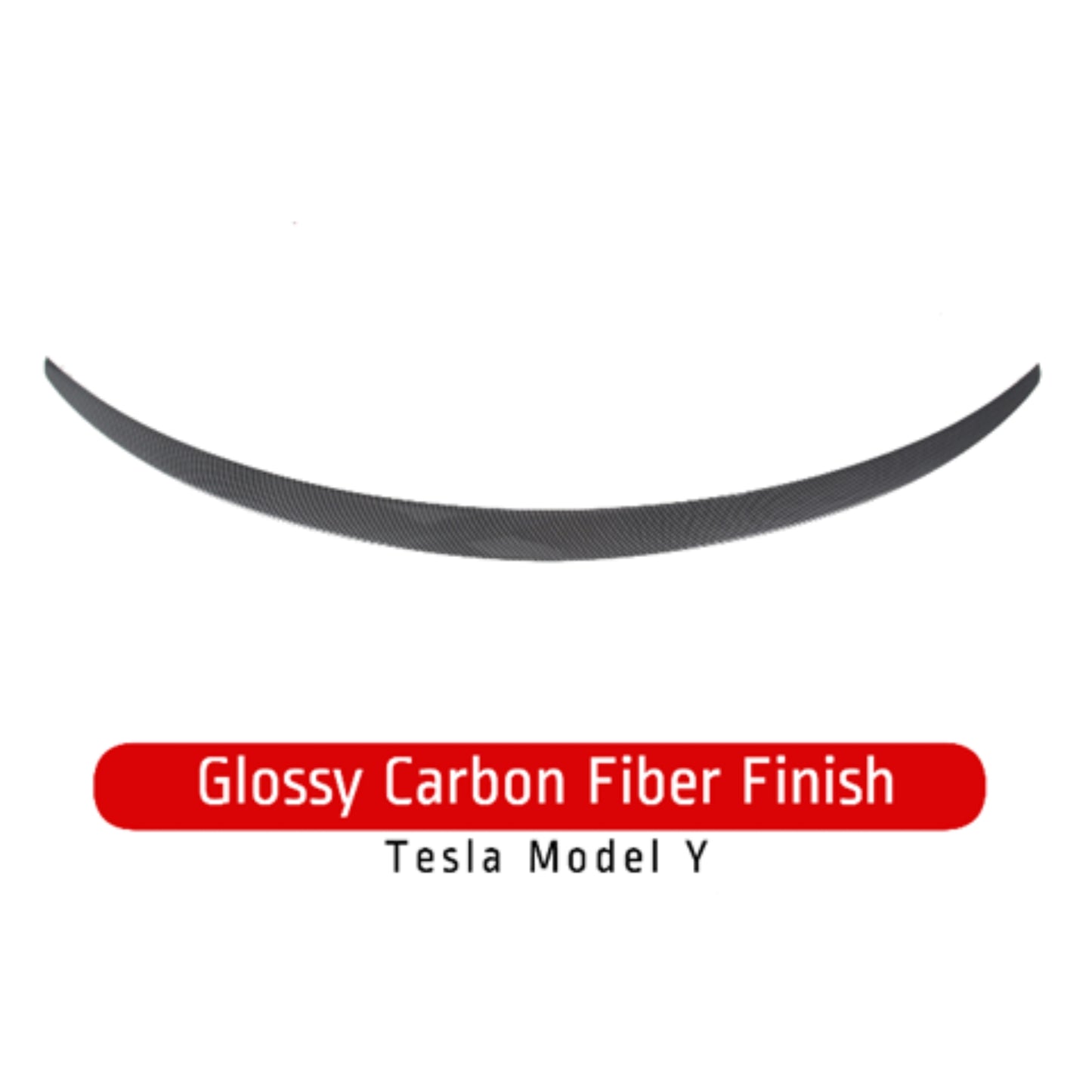 Rear Spoiler for Tesla Model Y – Matte & Glossy Carbon Fiber Finish