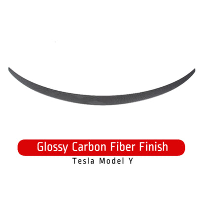 Rear Spoiler for Tesla Model Y – Matte & Glossy Carbon Fiber Finish