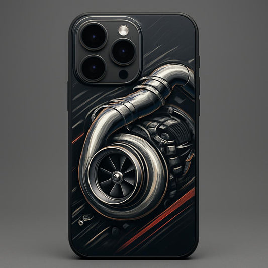 Turbocharger Mobile Cover Design – Automotive Digital Download