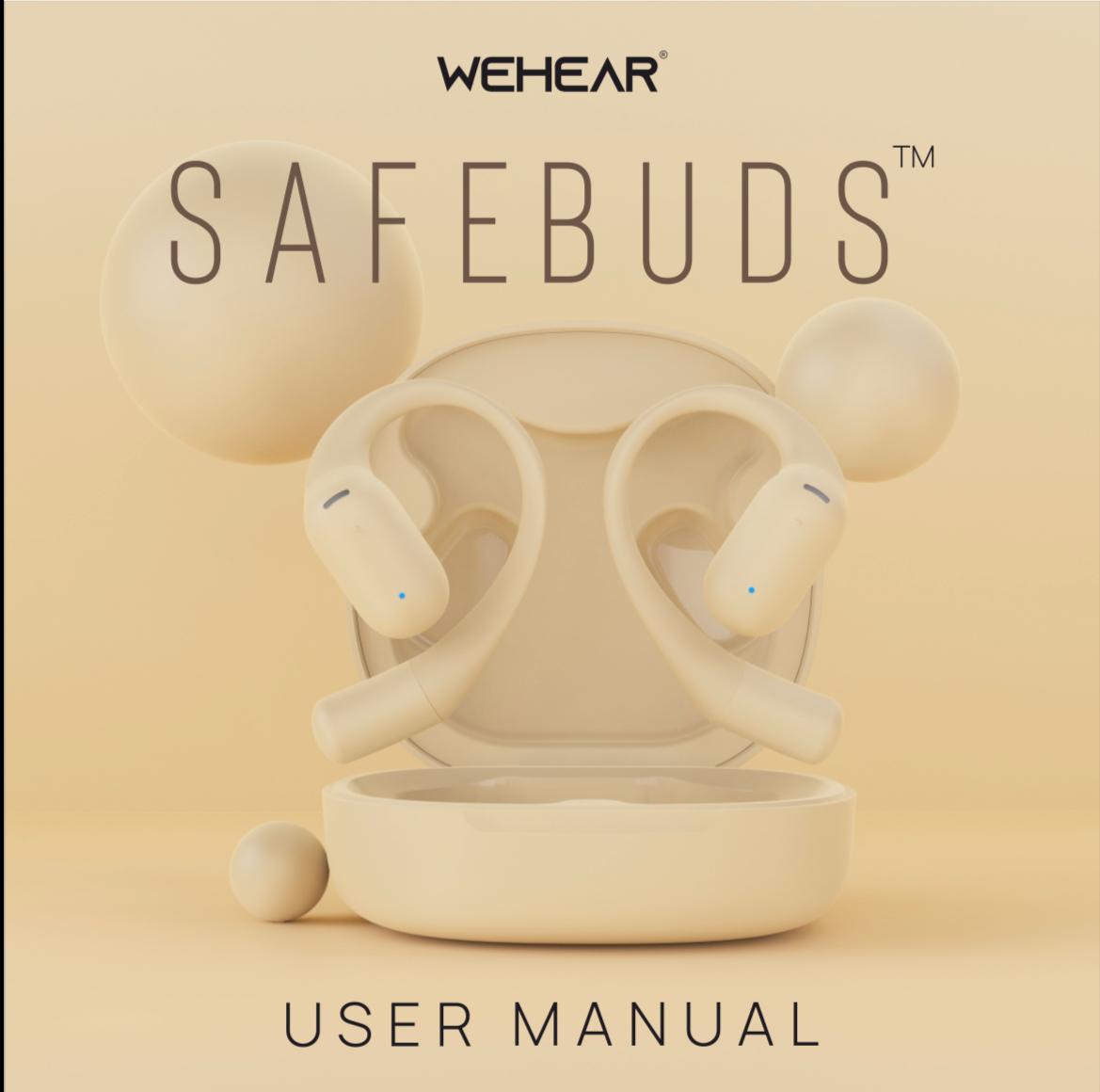 SafeBuds™ Wireless Earbuds – Premium Sound & Comfort (Beige & Black)