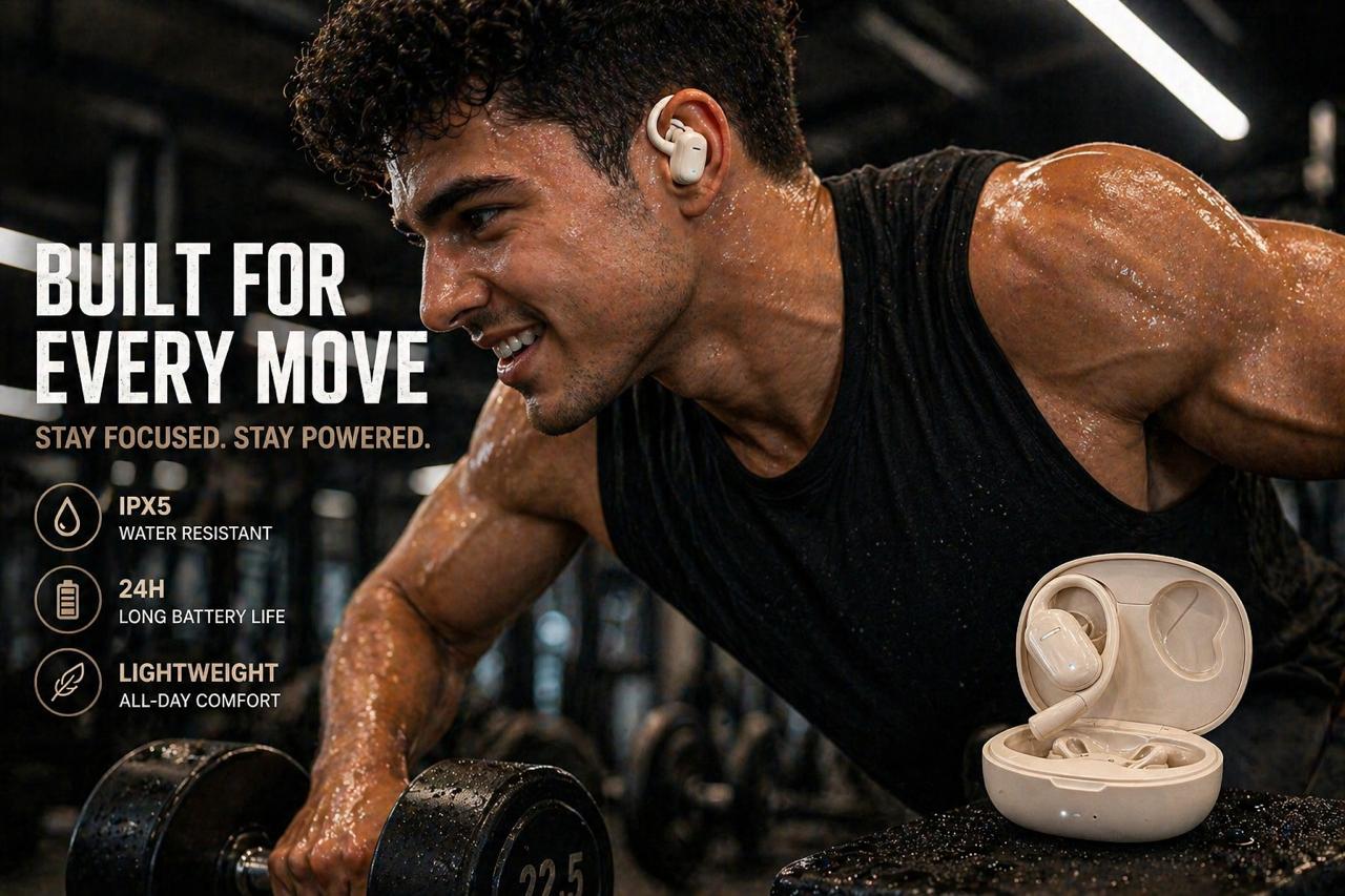 SafeBuds™ Wireless Earbuds – Hear more, Feel Nothing (All-day comfort & Clear Sound