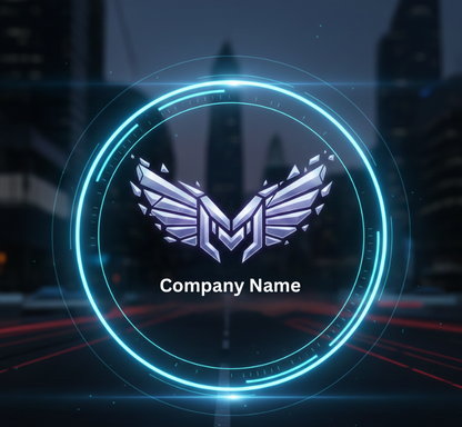Futuristic Winged Letter Logo Template – Digital Download