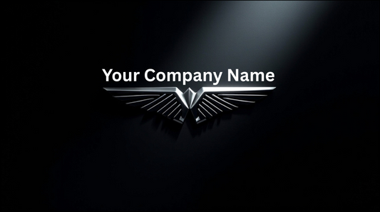 Luxury Wing Emblem Logo – Minimal Metallic Style (Digital Download)