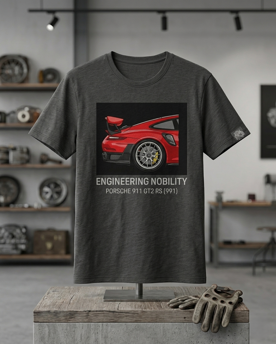 Red Supercar Rear Profile Automotive Wall Art – Digital Download