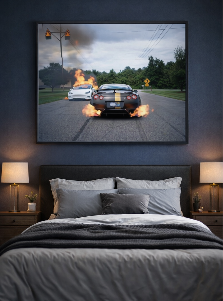 Burnout Street Racing Automotive Art – Digital Download