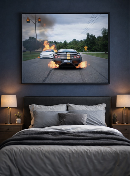 Burnout Street Racing Automotive Art – Digital Download